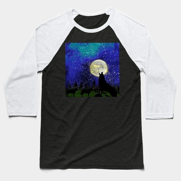 Wolfs Baseball T-Shirt by Scorpio rose